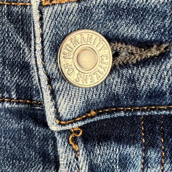 Citizens of Humanity Emerson Slim Boyfriend Embroidered Denim Jeans Size 26 Boho - Picture 6 of 12